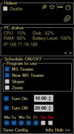NeverAwayTeams - Application Interface
